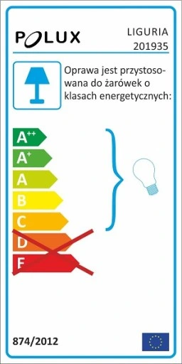 SANICO LIGURIA E27 Kinkiet prosty do dołu czarny