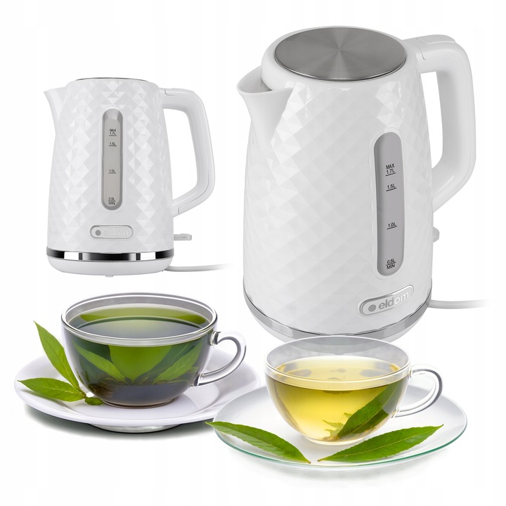 CZAJNIK ELEKTRYCZNY BEZPRZEWODOWY C280B BIAŁY 1,7L ELDOM