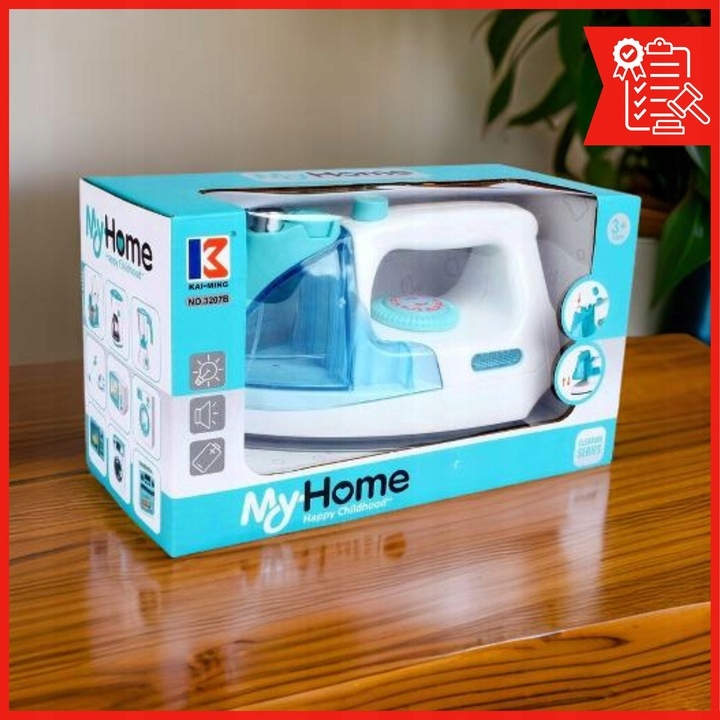 ŻELAZKO ZABAWKA DLA DZIECI INTERAKTYWNE ZE ŚWIATŁEM DŹWIĘKIEM PARA WODNA