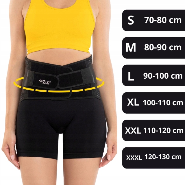 PAS LĘDŹWIOWY KRZYŻOWY GORSET ORTOPEDYCZNY ORTEZA STABILIZATOR PLECY XXL
