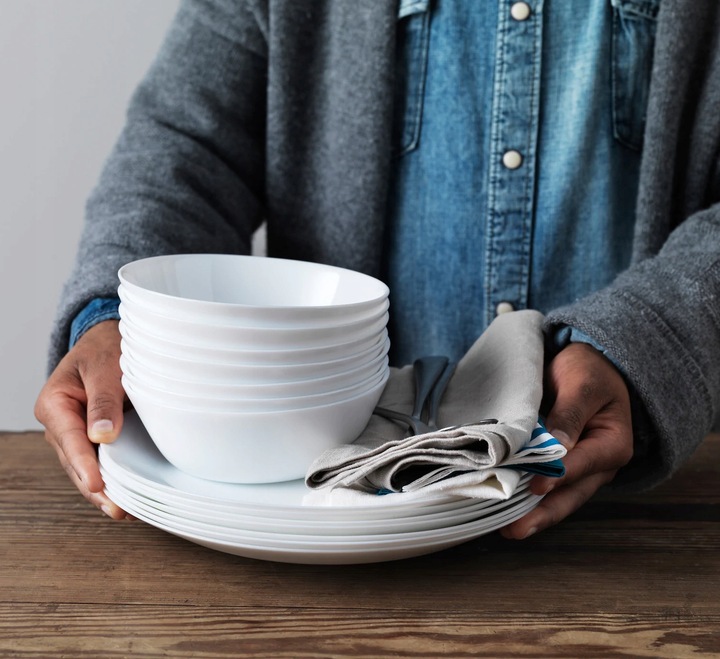 Serwis ikea oftast talerze talerz miska miski 6 osób 24 elementy zestaw