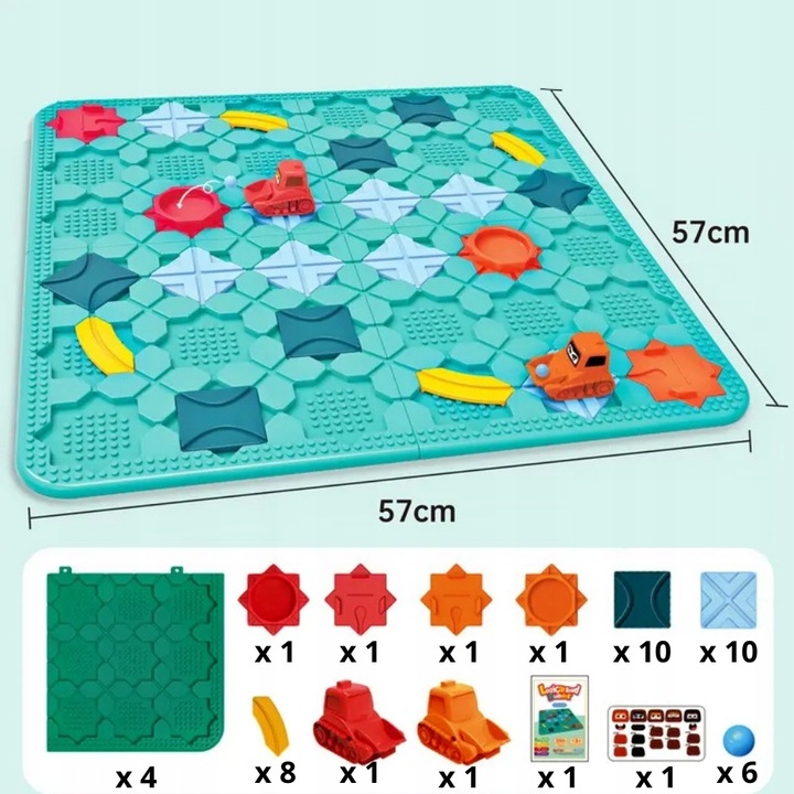 Gra Logiczna dla Dzieci Tor Przeszkód Plansza Koparki Zabawka Edukacyjna 3+