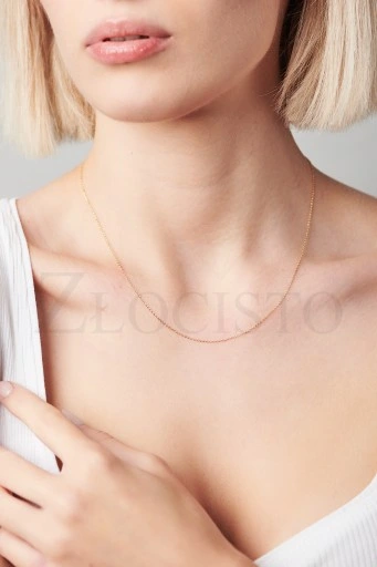 ZŁOTY ŁAŃCUSZEK DIAMENTOWANY ROLO 585 50 CM GRAWER