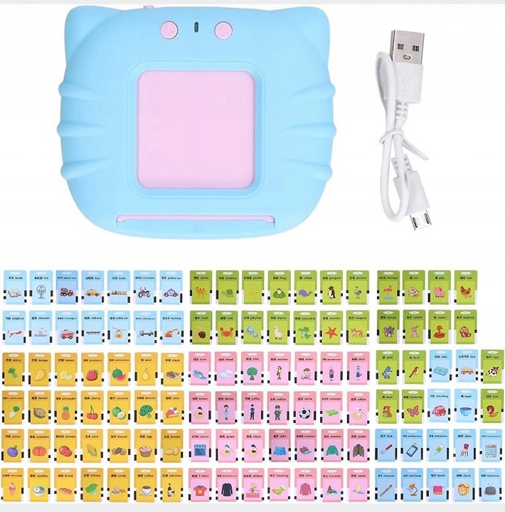 CZYTNIK KART DO NAUKI SŁÓWEK POLSKI I ANGIELSKI 448 SŁÓW TRZY TRYBY JĘZYKÓW