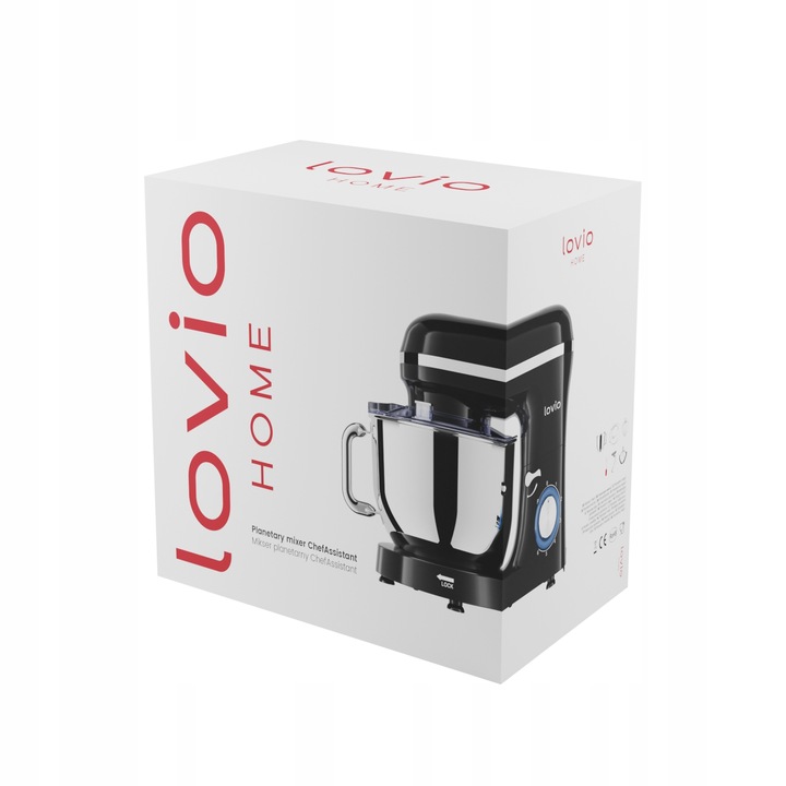 Robot kuchenny mikser planetarny z misą wielofunkcyjny 3000W 6,2l LOVIO