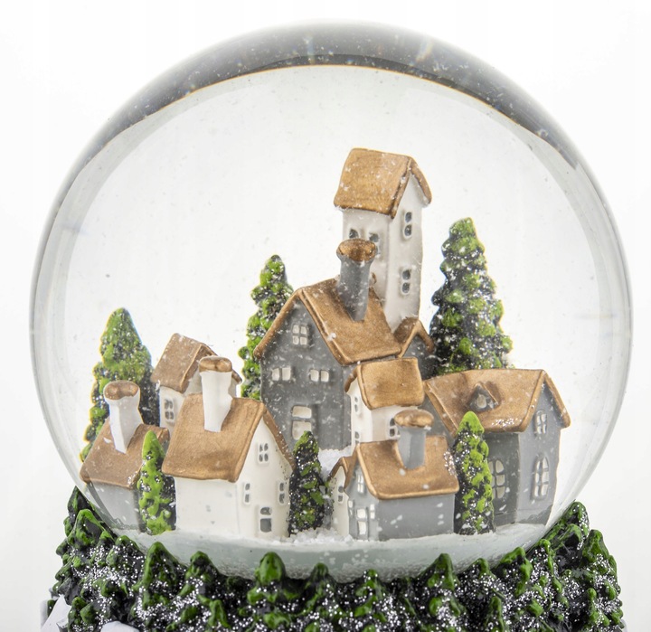 kula śnieżna z pozytywką miasto świąteczne 15 cm dekoracja zimowa PREZENT