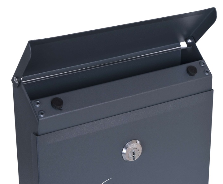 SKRZYNKA NA LISTY GAZETY POCZTĘ POCZTOWA ANTRACYT ZE STALI GALWANIZOWANEJ