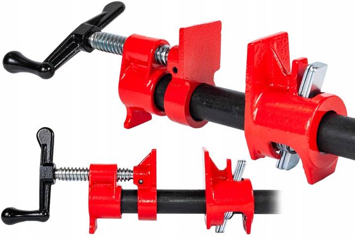 4x ŚCISK STOLARSKI RUROWY BEZKOŃCOWY NA RURĘ 3/4" ZACISK MONTAŻOWY IMADŁO