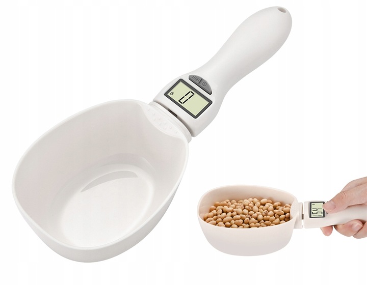 ŁYŻKA Z WAGĄ FUNKCJA TARY 800G NA BATERIĘ WAGA KUCHENNA MIARKA 250ml