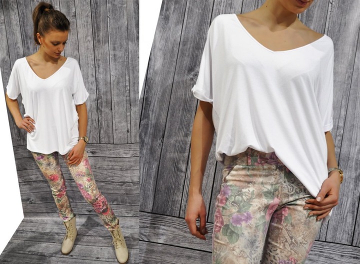 MIKOS*NOWOSĆ BLUZKA OVERSIZE, KIMONO Z DEKOLTEM SM