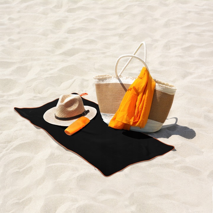 RĘCZNIK Z MIKROFIBRY 80x150 cm czarny NEW