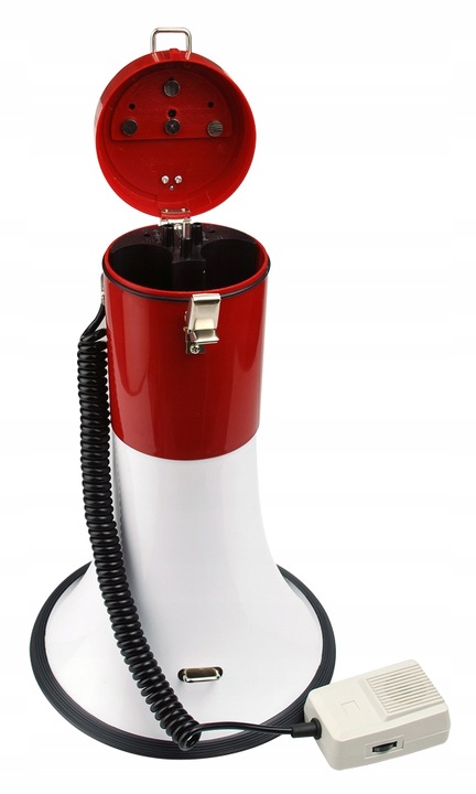 MEGAFON SYRENA ALARM MIKROFON BRADZO GŁOŚNY NA MARSZE PROTESTY 30W 108dB HQ
