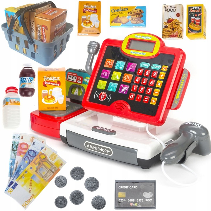 Kasa sklepowa Fiskalna XL interaktywna dla dzieci + akcesoria MATADI