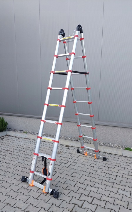 DRABINA TELESKOPOWA PRZEGUBOWA 5,0 M WZMACNIANA