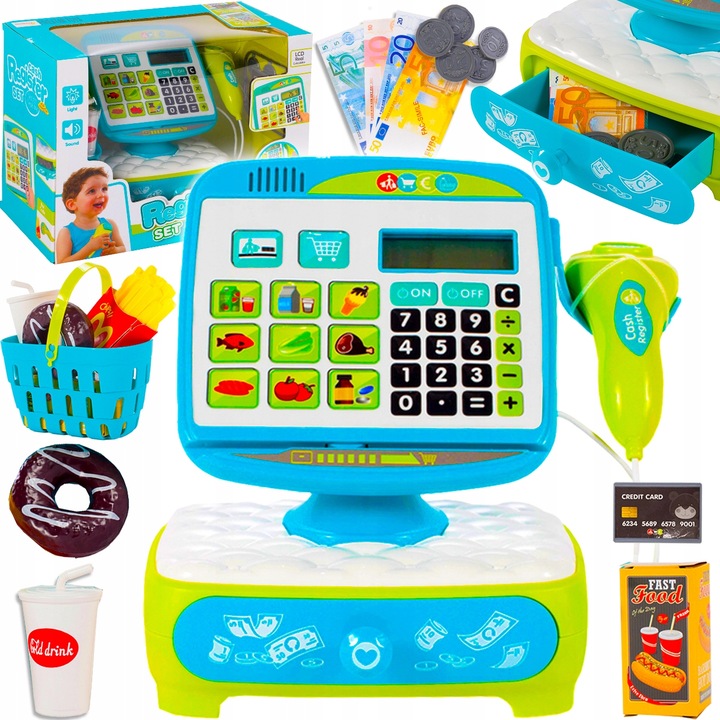 Kasa fiskalna sklepowa kalkulator czytnik sklep dla dzieci