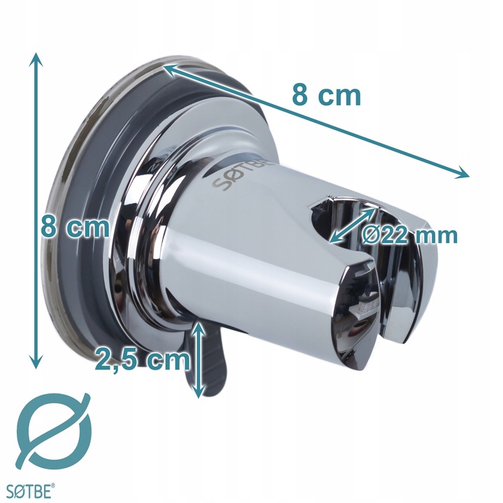 Uchwyt przyssawkowy do słuchawki prysznicowej UNIWERSALNY mocny trwały