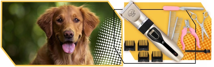 MASZYNKA DO STRZYŻENIA PSÓW PSA KOTA ZWIERZĄT ZESTAW CICHA PROFESJONALNA