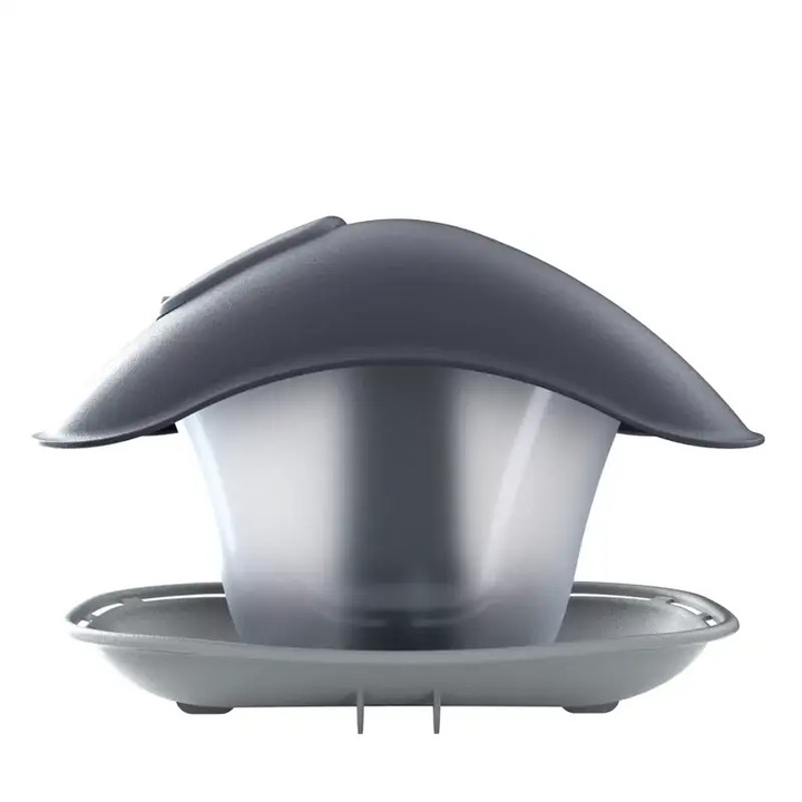 KARMNIK dla PTAKÓW zimujących Domek z Daszkiem Birdyfeed Square ANTRACYT