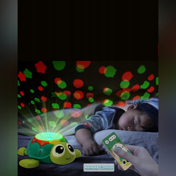 UCIEKAJĄCY PEŁZAJĄCY żółw INTERAKTYWNA ZABAWKA CHODZĄCY MUZYKA i projekcją