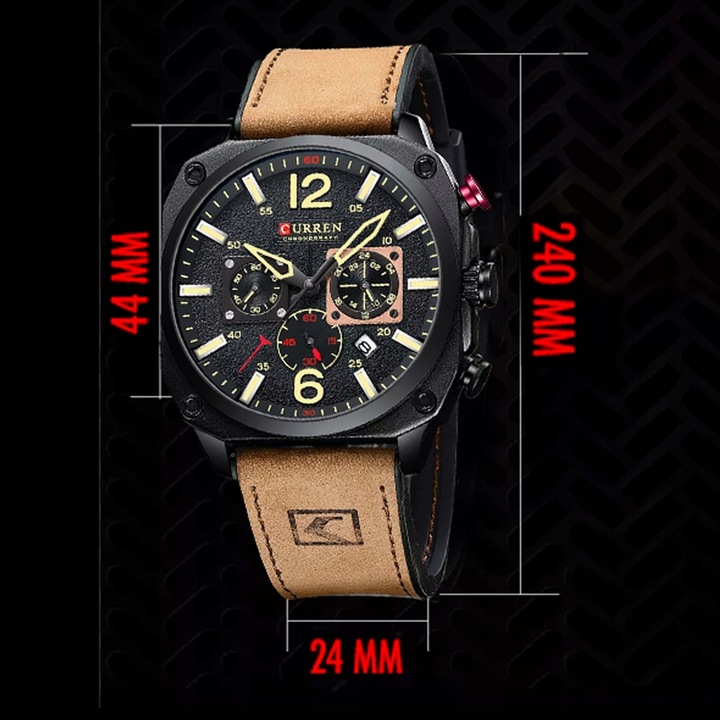 Zegarek Męski Curren Datownik Chronograf Prezent Wodoszczelny Grawer