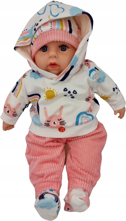 LALKA BOBAS MÓWI I ŚPIEWA POLSKI 45CM+SMOCZEK_38