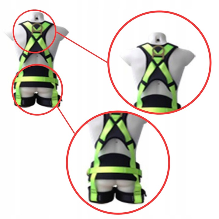 SZELKI BEZPIECZEŃSTWA,PASY BHP DWA ZACZEPY CONSORTE GRASSHOPPER