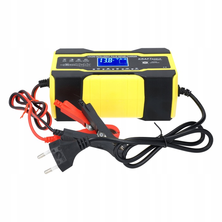 PROSTOWNIK AUTOMATYCZNY AKUMULATOROWY ŁADOWARKA SAMOCHÓD LCD 12V 10A 24V 5A