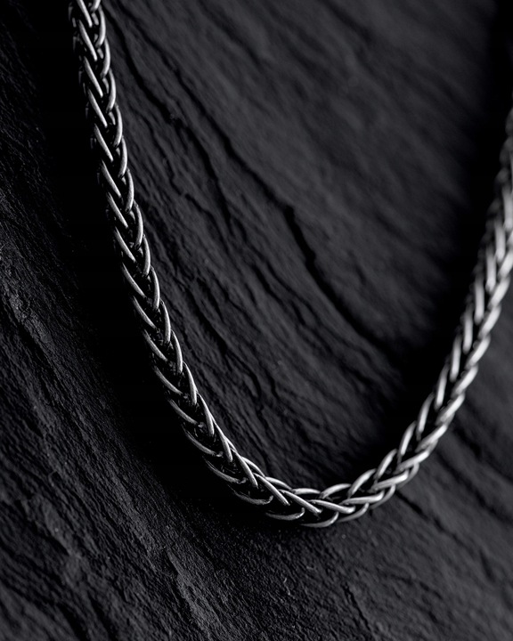 Srebrny łańcuszek - splot SPIGA 55