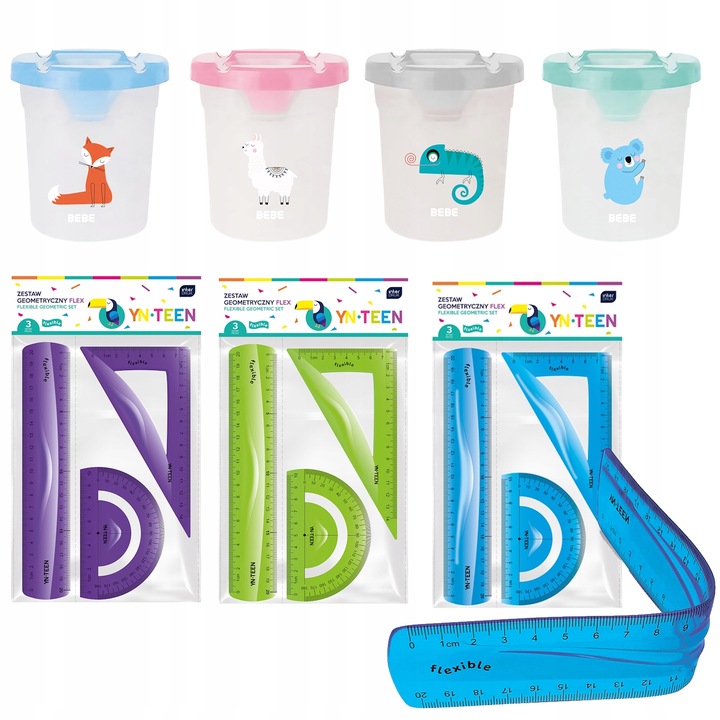 BEBE INTERDRUK DUŻA WYPRAWKA ZESTAW DO SZKOŁY XXL 1-3 + GRATIS 26 ELEMENTÓW