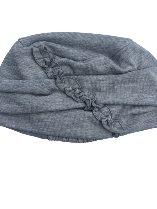 Turban damski KALINA szary z wiskozy sweterkowej także po chemioterapii