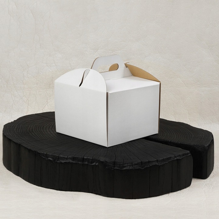 Karton pudełko na tort ciasto 18x18x12 cm BIAŁE opakowanie BARDZO MOCNE