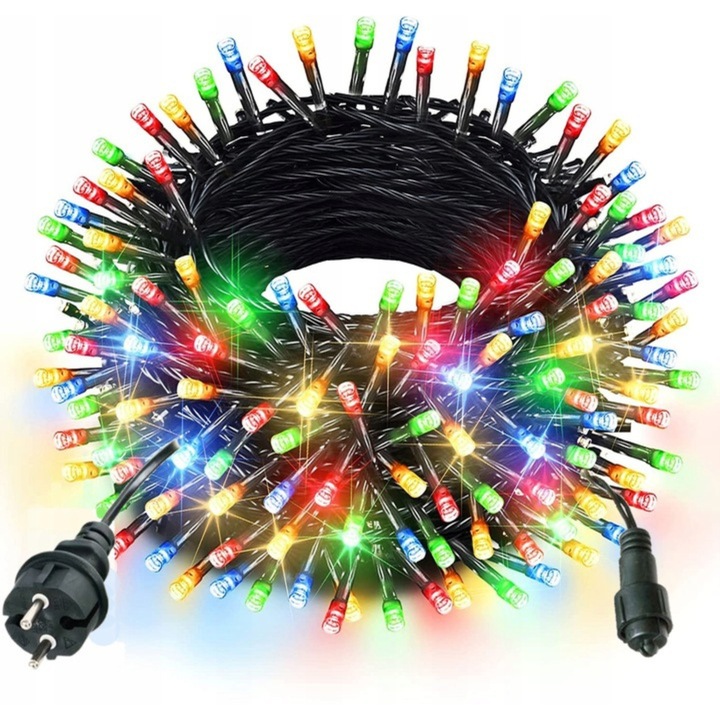 LAMPKI CHOINKOWE Z FLASH ŚWIATEŁKA WIELOKOLOROWY ~21M 300LED ZEW/WEWNĘTRZNE