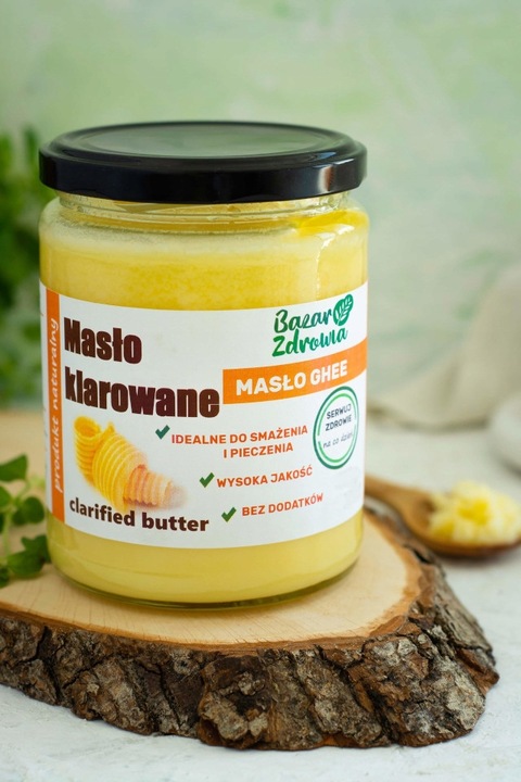 Masło Klarowane GHEE NATURALNE 400g 500ml + GRATIS