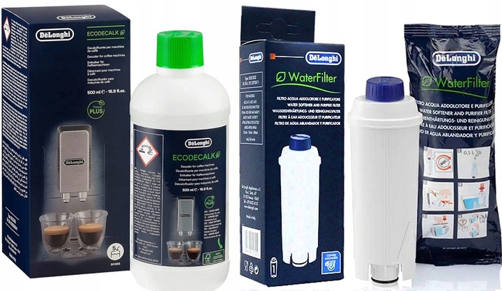 Zestaw do ekspresu DeLonghi Odkamieniacz DLSC500 ml + Filtr DLS C002