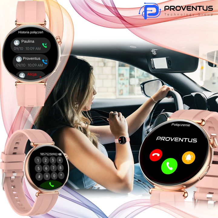 ZEGAREK SMARTWATCH DAMSKI FUNKCJA ROZMOWY EKG CIŚNIENIE MENU PL KARDIOWATCH