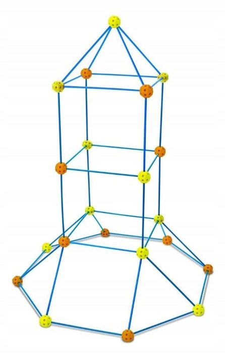 KLOCKI KONSTRUKCYJNE DO BUDOWANIA BAZY XXL DLA DZIECI RURKI SŁOMKI 340 EL