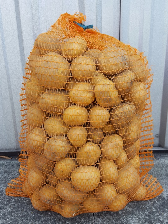 MOCNE WORKI RASZLOWE 25kg 30kg NA ZIEMNIAKI DREWNO 50x80 cm - ORANGE CIEMNY