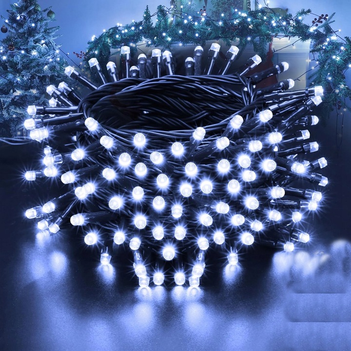 LAMPKI ŚWIĄTECZNE CHOINKOWE NA CHOINKĘ Zewnętrzne Wewnętrzne 500 LED ZIMNE