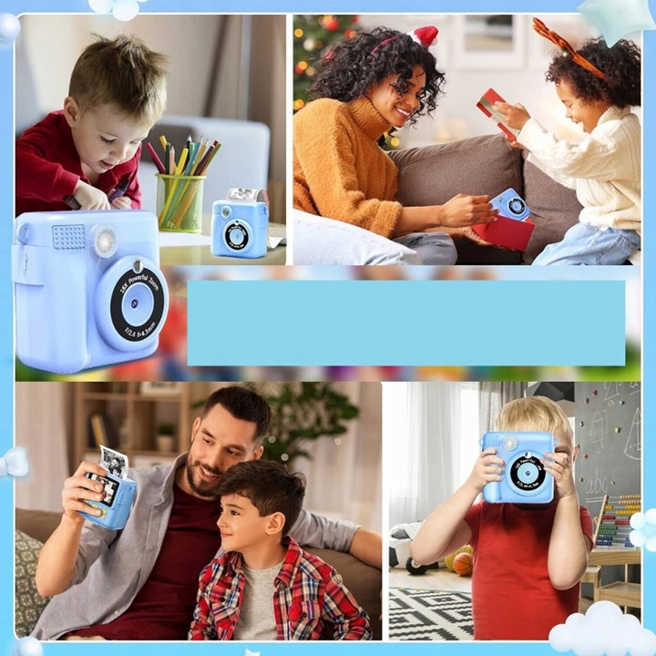 APARAT FOTOGRAFICZNY DLA DZIECI CYFROWY NATYCHMIASTOWY Z DRUKARKĄ + WKŁADY