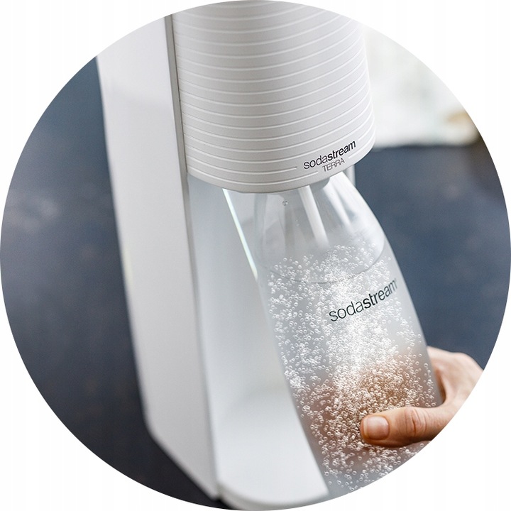 SODASTREAM TERRA Saturator zestaw 2 Butelki 1L + Butelka 0.5l + Syrop Pepsi
