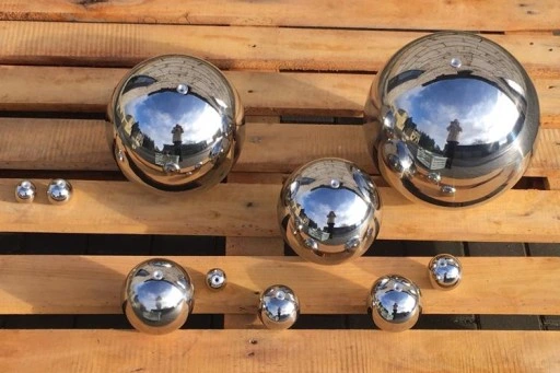 Srebrna kula lustrzana Ø 10 cm - gwintowana