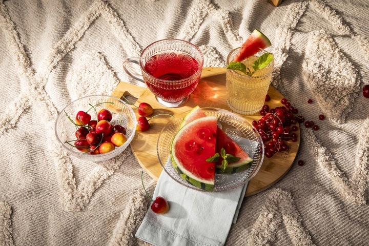 Zestaw 6 filiżanek do kawy szklanki kubki szklane Altom Design Daisy 430 ml