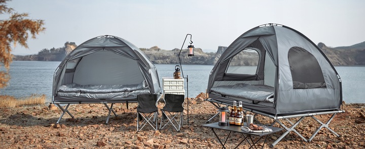 SoBuy Namiot Wodoodporny Leżak 1 Osoby Kempingowy Turystyczny OGS32-HG