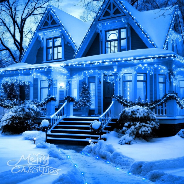 WĄŻ ŚWIETLNY ZEWNĘTRZNY 240 LED LAMPKI CHOINKOWE IP44 10m WIELOKOLOWY