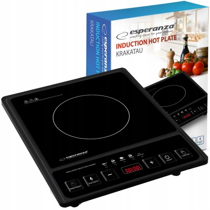 PŁYTA INDUKCYJNA KUCHENKA ELEKTRYCZNA 2000W TIMER 80°C~270°C 5 PROGRAMÓW