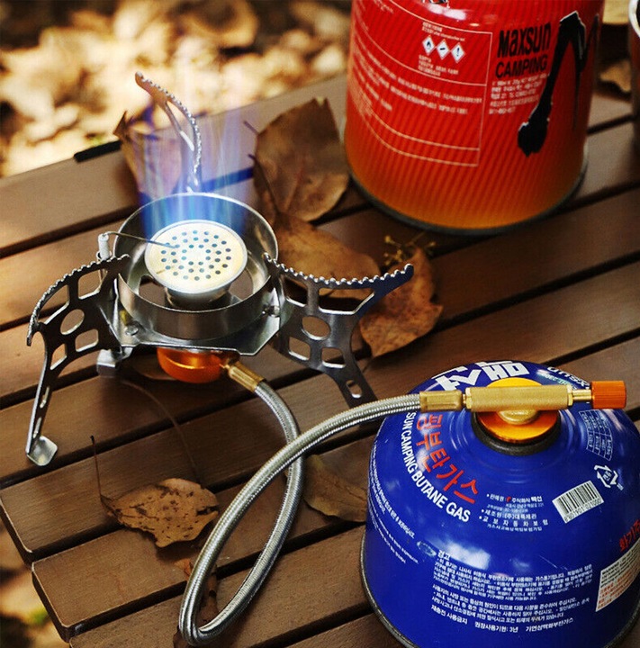 DOSKONAŁA MINI KUCHENKA TURYSTYCZNA GAZOWA NA KARTUSZE Z ADAPTEREM 3500W
