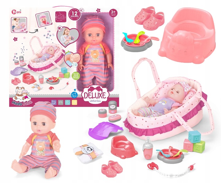 Lalka bobas jak żywa duża akcesoria interaktywna mówi siusia ubranko