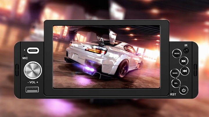 RADIO SAMOCHODOWE 1DIN BLUETOOTH 5" EKRAN DOTYK APPLE CARPLAY ANDROID AUTO