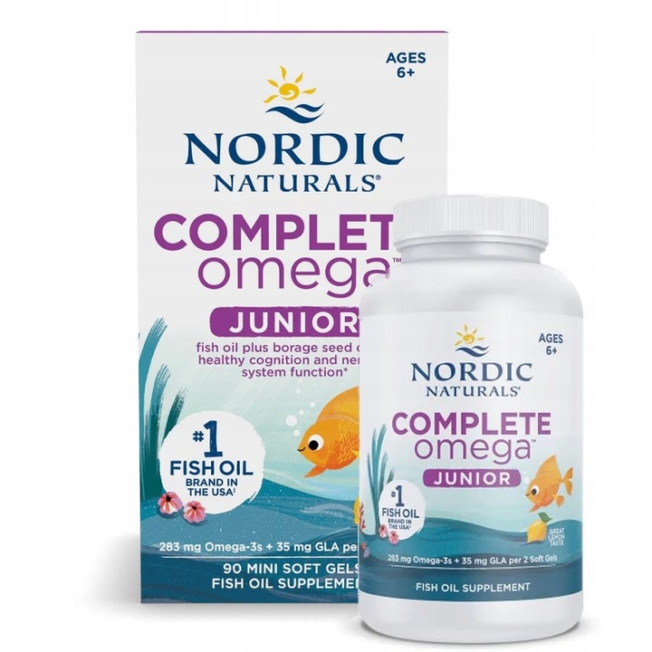 Nordic Naturals Complete Omega Junior 90 softgels EPA DHA dla dzieci