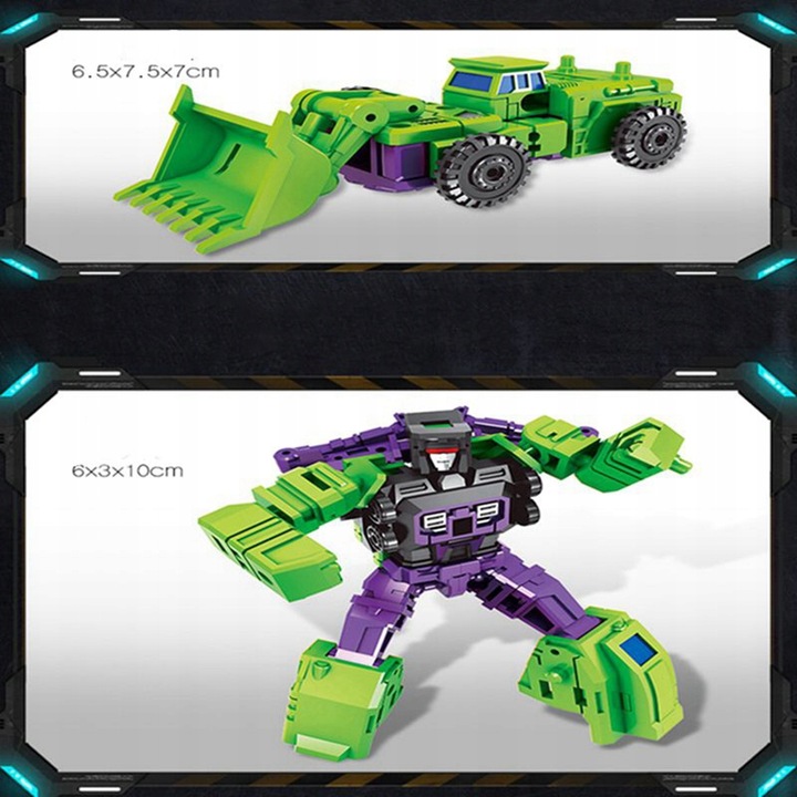 SAMOCHOD ROBOT AUTO ZABAWKA 6w1 TRANSFORMOWALNE FIGURKI POJAZD INŻYNIERYJNY